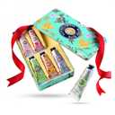 20% Shea Butter Hand Cream Gift Set, Instant Soothing Moisturizing Hand Cream for Women Nourishes Dry Hands, 6-Piece Delicate Tin Gift Set Almond, Citrus Verbena & Floral-Scented, 6 x 1 OZ