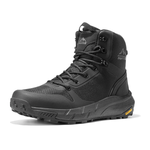 NORTIV 8 Men's Military Tactical Boot Lightweight Comfortable Boots for Work All Day Side Zipper Motorcycle Combat Hiking Boots 8 Inches Metrostrike, Size 10.5