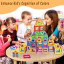 Magnetic Tiles for 3 4 5 6 7 8+ Year Old Boys Girls Upgrade Magnetic Building Blocks Set Educational STEM Toys Christmas Birthday Gift Toys for Kids Ages 3+