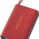 PEICHENG Speaker, Portable Wireless Bluetooth Speakers, Waterproof Loud Stereo Sound with RGB Lights TWS Long Playtime for Home/Party/Outdoor, Electronic Gadgets(1PCS, Red)