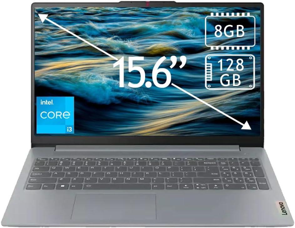 Lenovo IdeaPad Slim 3i 15.6" FHD Laptop, Intel Core i3-N305, 8GB RAM, 128GB UFS, Copilot AI, Webcam, Windows 11 Home in S Mode, Arctic Grey, 82XB00C2US