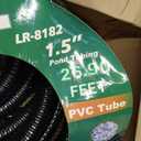 LONGRUN Pond Tubing 1.5 Inch 1-1/2'' Diameter, 26.9 ft Long Corrugated Flexible Hose Pipe with Clamps Pipe Fittings, Pool PVC Tube for Garden Ponds Waterfalls Camping Caravans Filters Drainage Marine