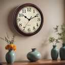 HYLANDA Wall Clock, Bronze Silent Non Ticking Classic Battery Operated Clocks, Decorative for Living Room, Bedrooms, Kitchen, Office (16 inch)