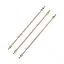 The Stop Shop 1/4 Inch Stainless Steel Brake Lines with Inverted Double Flared Ends & Fittings 6 Inches Long (Pack of 3)