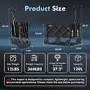 Collapsible Foldable Wagon with Wheels Heavy Duty Folding Wagons Carts 360LBS Weight Capacity Portable All Terrain Utility Wagon Cart for Groceries Sports Garden Shopping Beach