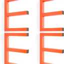 Ultrawall Lumber Storage Rack Wall Mount Wood Storage Racks, Metal Wood Organizer Racks for Shed, Workshop, Garage, Holds Up 220 LBS Per Level (Pack of 4, Orange)