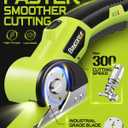 Electric Cardboard Cutter,3000mAh Box Cutter Rechargeable,Cordless Electric Scissors with 2 Blade, 4V Upgrade Motor,Safety Lock & LED Light, Powerful Cutting Tool for Paper Carpet,Green