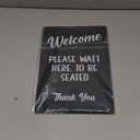 Please Wait Here To Be Seated Sign -Freestanding or Adhesive Sign, ideal for cafes, restaurants or pubs (Blackboard Effect Adhesive)