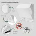 Vent Systems 10" Inch Air Supply Vent Cover with Rubber Gasket - White Galvanized Steel - Robust and Weatherproof Outdoor Air Intake Box - Duct or Surface Mounting - Rain and Snow Protection