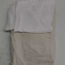 Awellife Linen Shower Curtain for Bathroom No Hook Shower Curtain with Snap in Liner Set Natural 87" L x 72" W Beige