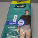 Depend Fresh Protection Adult Diapers, Incontinence Underwear for Men, Disposable, Maximum, Extra-Large, Grey, 26 Count