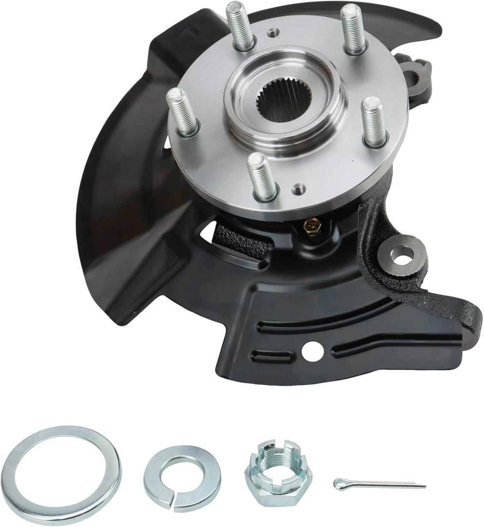 TRQ Front Steering Knuckle & Wheel Bearing Hub LH Left Driver Side Compatible with 2011-2013 Hyundai Sonata L4 2.0L 698-463