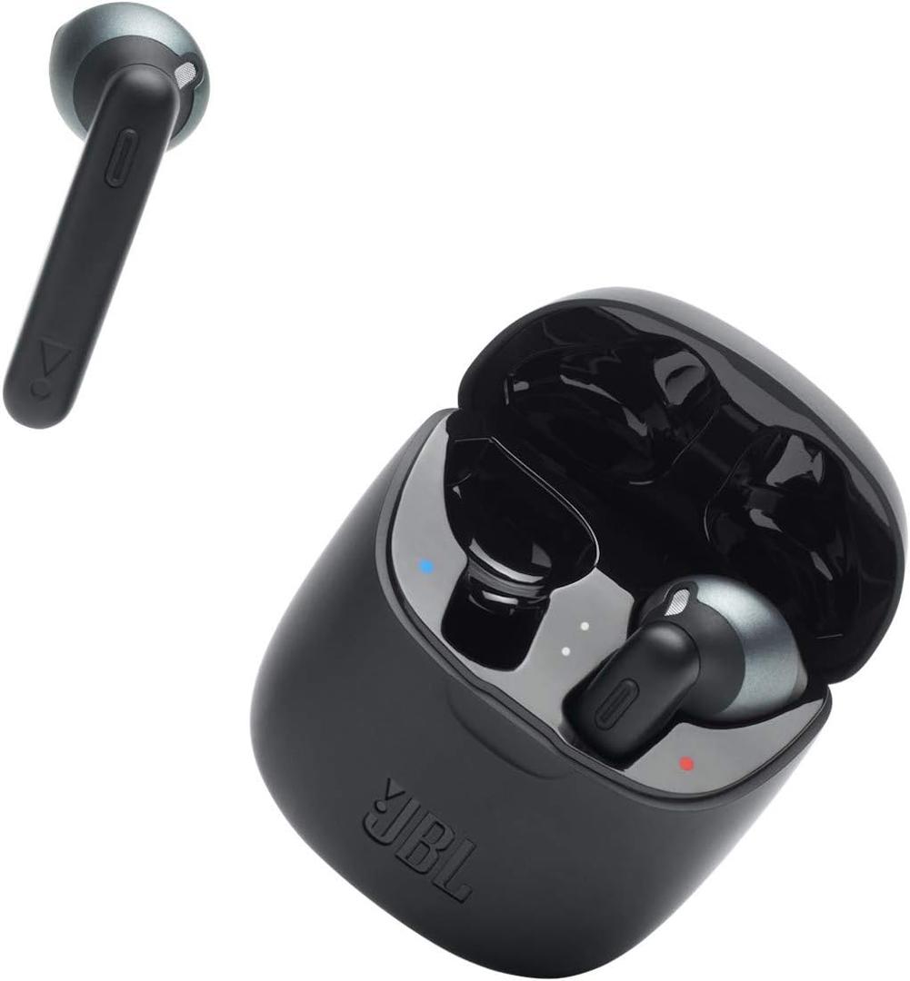 JBL Tune 225TWS True Wireless Earbud Headphones - Pure Bass Sound, Bluetooth, 25H Battery, Dual Connect, Native Voice Assistant (Black)