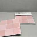 Commomy Matte Pink Peel and Stick Backsplash - 10 pcs of 11.8" x 11.8" Ultralight PVC Peel and Stick Tile for Kitchen and Bathroom Interior Wall Tiles Square 3D Stick on Tiles (Dusty Rose Pink)