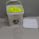 Bucket of 13 Practice Softballs, Official Size and Weight Slow pitch Softball Unmarked Leather Covered Youth Fastpitch Softball Ball Sports Softball for Games, Practice and Training, Yellow