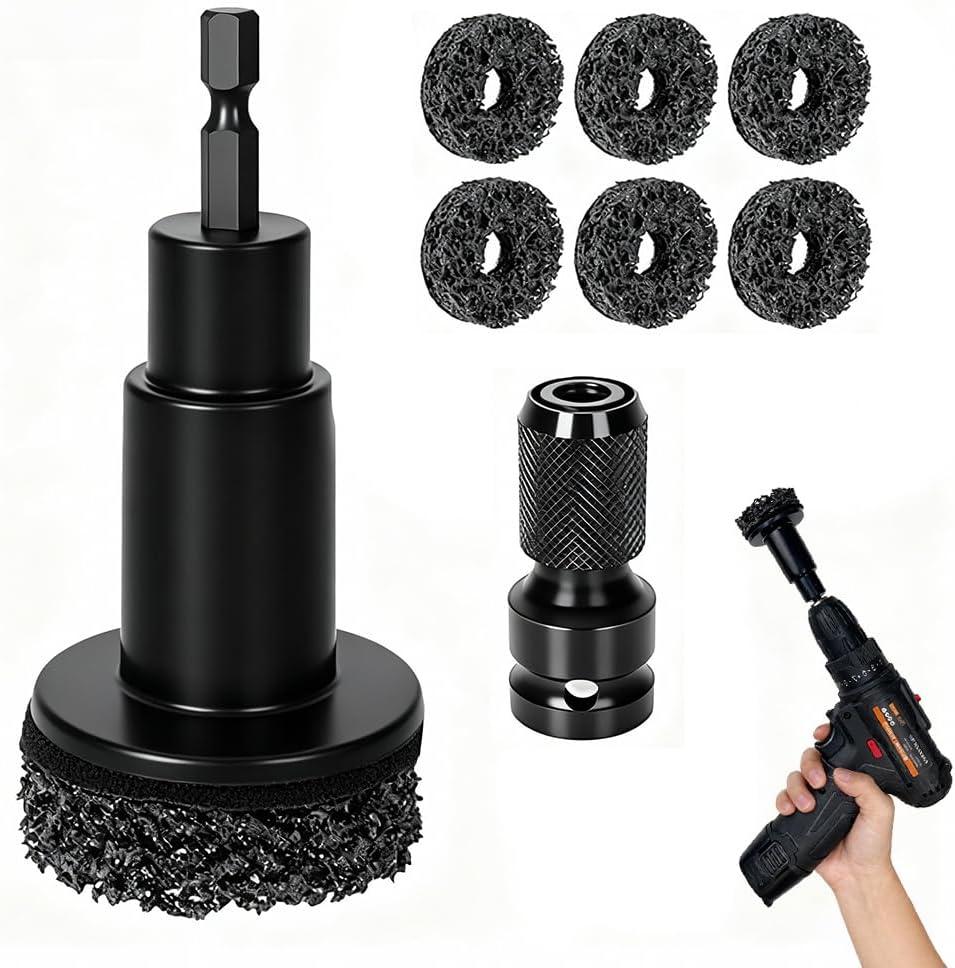 Wheel Hub Resurfacing Kit,Wheel Hub Cleaning Tool,Quick Rust Removal for Lug Studs and Rotors,Grinding Maintenance Cleaner Kit for Nuts,Car & Truck