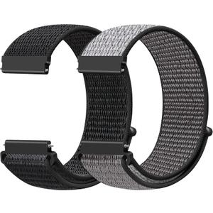 22mm Nylon Quick Release Watch Band Compatible with Samsung Galaxy Watch 3 45mm/Gear S3 Frontier/Garmin Venu 4 45mm/3 45mm/2/Vivoactive 4/Forerunner 570(47mm)/255/265/Amazfit Helio/Bip 6/5/Balance 2