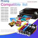 250 XL 251 XL Ink Cartridges Compatible with Canon PGI-250XL CLI-251XL(Gray Not Included), for: PIXMA MG5520 MG5620 MG6420 MG6620 IP7220 MX922 IX6820 Printer Ink Cartridge