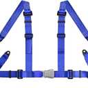 Yakitoko Universal 4 point Safety Harness Set 2" Fits Go Kart,UTV,ATV,Racing Blue