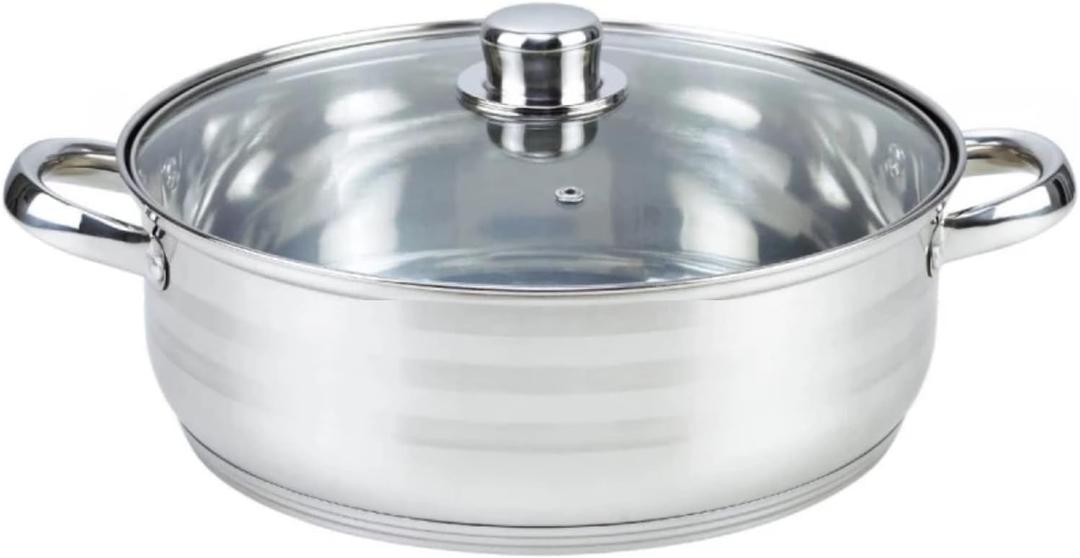 24 Cm Double Capsulated Bottom 18/10 Stainless Steel Low Pot Casserole