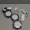 3-Pack Picture Lights for Wall, Rechargeable Battery Operated LED Painting Light with Remote Control Dimmable & Timer, 3 CCT Magnetic Art Display Lighting, Wireless Wall Decor Puck Light, Black