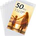 50 Pack Acid-Free Crystal Clear Sleeves Storage Bags for 11x17 Art Prints/Pictures/Photos/Framing Mat Mattes (Bag Size: 11 3/7" x17 1/2")