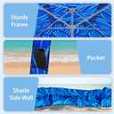 AMMSUN Portable Beach Cabana, 8'8' Beach Canopy, Easy Set up and Take Down | Foldable Beach Tent, Aluminum Structure, Family-Sized Shade, Wind-Resistant UPF50+ Fabric, Sandbag Anchors, Privacy Side Wall