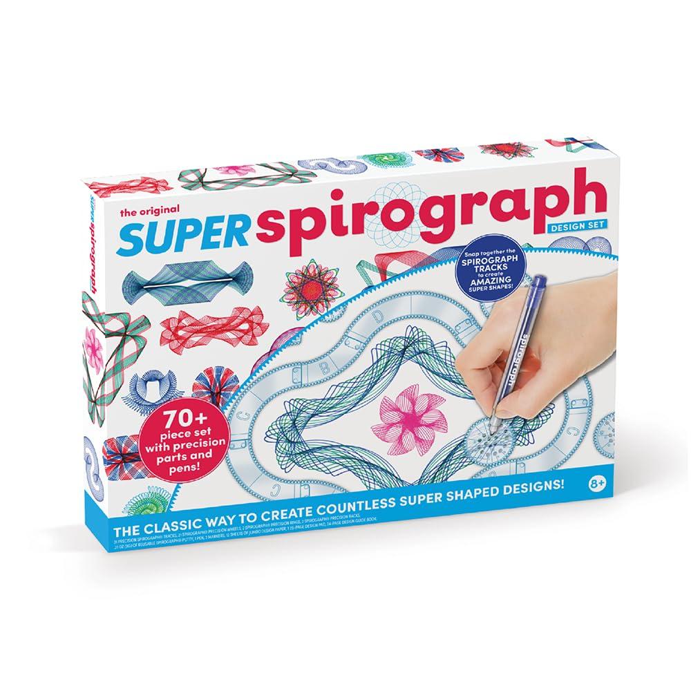 Spirograph Super Set –Arts and Crafts, Kids Toys, Art Supplies, Craft Supplies, Drawing Kit, Spiral Art, Classic Gear Design Kit, Case, Pens, Design Sheet Included, Ages 8+