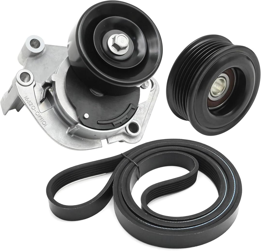 90K-38488 90K38488 Serpentine Belt Tensioner Drive Component Kit Replacement for Toyota Tundra 4.7L V8 GAS 2000 2001-2006 Replacement for Lexus GS430/GS400/GX470/LX470/LS430/SC400