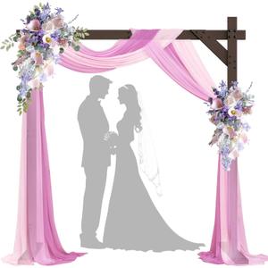 Wooden Wedding Arch  7.48FT Square Wood Backdrop Stand for Ceremony & Events, Sturdy Wooden Arbor for Wedding Decorations, Indoor & Outdoor Garden Arch Frame