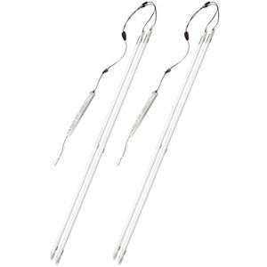 jimwhen 2Pack 4FT LED Retrofit Kits, 24W Magnetic retrofit kit, 5000K Daylight White, Super Bright 3600LM, No Dimmable, Recessed Fluorescent Replacement Light, Easy Install, Milky Cover