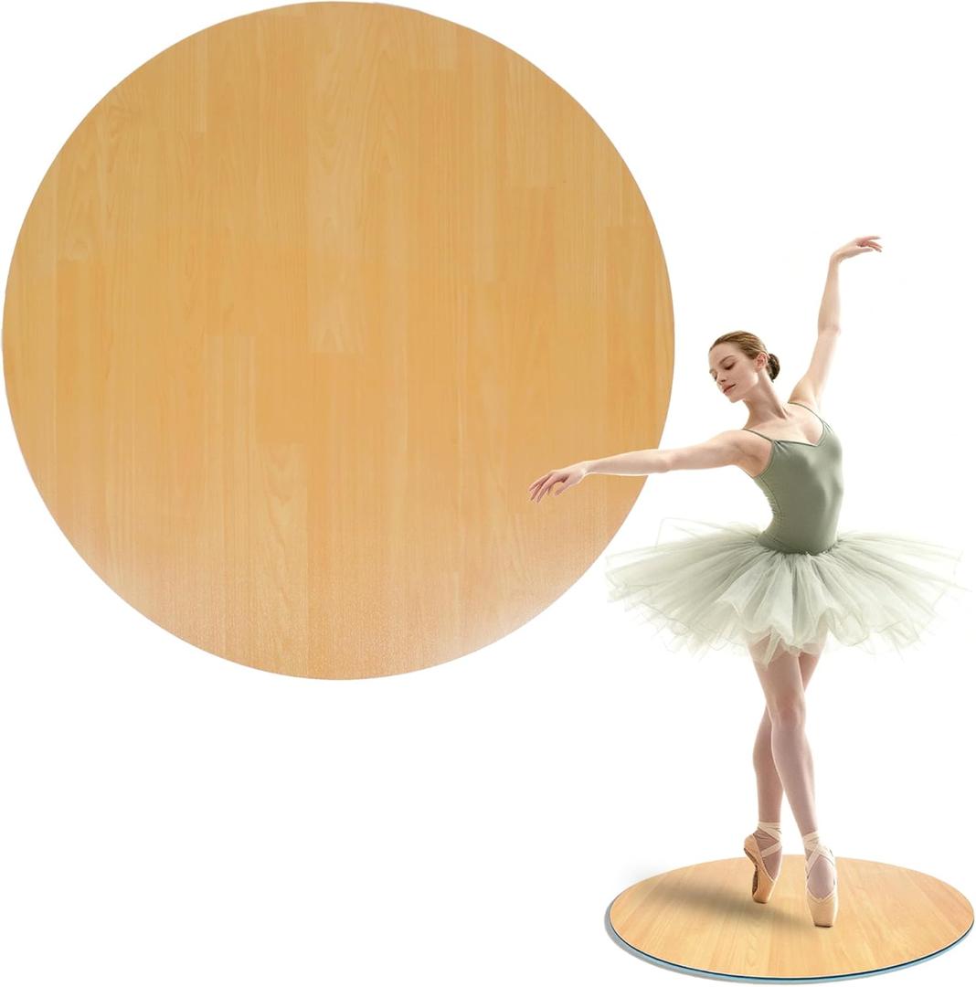 8mm Marley Dance Floor, 31-inch Non-Slip Portable Wood Grain PVC Dance mat with a Smooth Surface for Ballet, Jazz and pop Dance, Ideal for Home Studios and Outdoor use