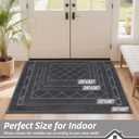 BEQHAUSE Dirt Trapper Door Mat 24" x 36", Doormat Non-Slip Entryway Rugs Washable, Dog Door Mat Stain Resistant and Absorbent Welcome Floor Mat for Front Back Door, Mud Wet Shoes & Paws, Dark Grey
