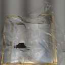 Sumnacon Cocktail-Sized Napkin Holder Square Glass Napkin Holder Table Gold Stylish Cocktail Napkin Holders for Kitchen Dining Table Counter, Decorative Napkin Basket for Picnic Wedding Party, 5.7x5.7inch