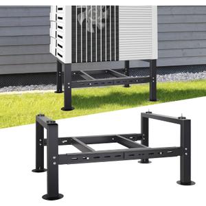 Mini Split Ground Stand for 24000-60000BTU, Mini Split AC Bracket for Ductless Air Conditioners Heat Pump System,Heavy Duty Condenser Stand Adjustable Length 29.5" to 45.3" Max Load 700Lbs (Black)