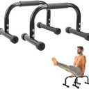 AmazeFan Parallettes Bars, Push Up Bars Strength Training For Handstands, Full Planche & Dips, Calisthenic, Gymnastic, [16.6x10x10in] Push Up Stands Handle for Floor Workouts Calisthenics Equipment (Black)
