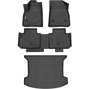 GINOWY-Floor Mats & Cargo Liner for Cadillac XT5 2017-2025,TPE All Weather Floor Mats for Cadillac XT5 XT5 Car Mats, XT5 Cargo Mat Trunk Mat, XT5 Car Accessories