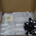 30 Pack 1.7oz Mini Liquor Bottles 50ml Plastic Alcohol Bottle with Cap, Labels, Ribbon for Party Supplies (Pia Colada,Yellow)