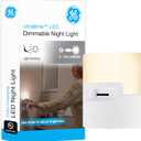 GE Ultrabrite LED Night Light, Dimmable, 100 Lumens, Plug-in, Dusk to Dawn Sensor, UL-Listed, Ideal for Bedroom, Bathroom, Nursery, Kitchen, Hallway, 45125, 1 Pack, White