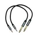 Seadream 3.5mm to 6.35mm Stereo Audio Cable 1Feet ; 2Pack 1/4" Male to 1/8" Male TRS Bidirectional Stereo Audio Cable Jack for Guitar, iPod, Laptop, Home Theater Devices, Speaker and Amplifiers
