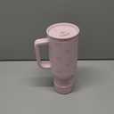 SANDJEST Gift for Women Girls - Coquette Bow Stainless Steel Tumbler with Handle, Travel Coffee Mug - Gifts for Birthday Christmas, 40oz