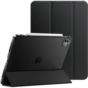 JETech Case for iPad Pro 11-Inch M5/M4 2025/2024 (6th/5th Generation), Slim Stand Hard Back Shell Smart Cover with Auto Wake/Sleep (Black)