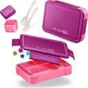 My Vesperbox Lite  Mini Lite - Kids Bento Lunch Box  Extra Durable Lunchbox for Toddlers and School  Leakproof, Child-Friendly, Ideal for Daycare, Preschool & Elementary School (Lite - Purple - 23x17,5x5cm)