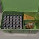 60 Slots Seed Storage Organizer, Metal Seed Saving Box with Lid and Safety Locks, Seed Bin Seed Storage Container with 20 Seed Envelopes and 20 Labels, 3 Compartments, Perfect for Flower Plants Garden