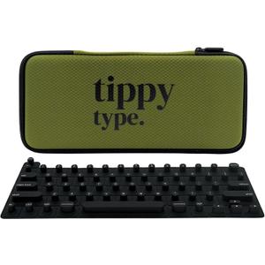 TIPPY TYPE Raised Keyboard Cover for Long Nails - Fits MacBook Pro & Air, iPad 13", & Magic Keyboard (No Numpad) -Silicone -The Original -Comfortable Typing, Quiet, Nail Protection (Matte Black)