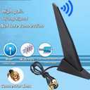 External WiFi 6 6E Antenna 2.4G/5G Magnetic Base Antenna PC Desktop Computer for Asus Rog Strix Z690 B460 B360 H610 H670 M13H M12 M11 WiFi 2T2R Motherboard Card (Cable 80cm/2.7ft)