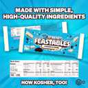 MrBeast Feastables Cookies & Creme Chocolate Bar, King Size, 10 Count, White Chocolate with Cookie Pieces, Fairtrade Cocoa, 2.1oz Each (EXP 12/10/26)