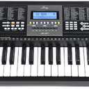 61-Key Electronic Keyboard Pack with Headphones,Microphone,Stand,Stool,and Power Supply-The Electronic Keyboards (Pack of 1), 33.84.112.7 Inch