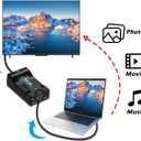 HDMI to SCART Converter Adapter with MHL Support - NTSC/PAL Output for CRT TVs, VHS Video recorders, DVD Recorders -MHL Phone to TV Converter -Coaxial to HDMI Signal Converter Box for Old TV