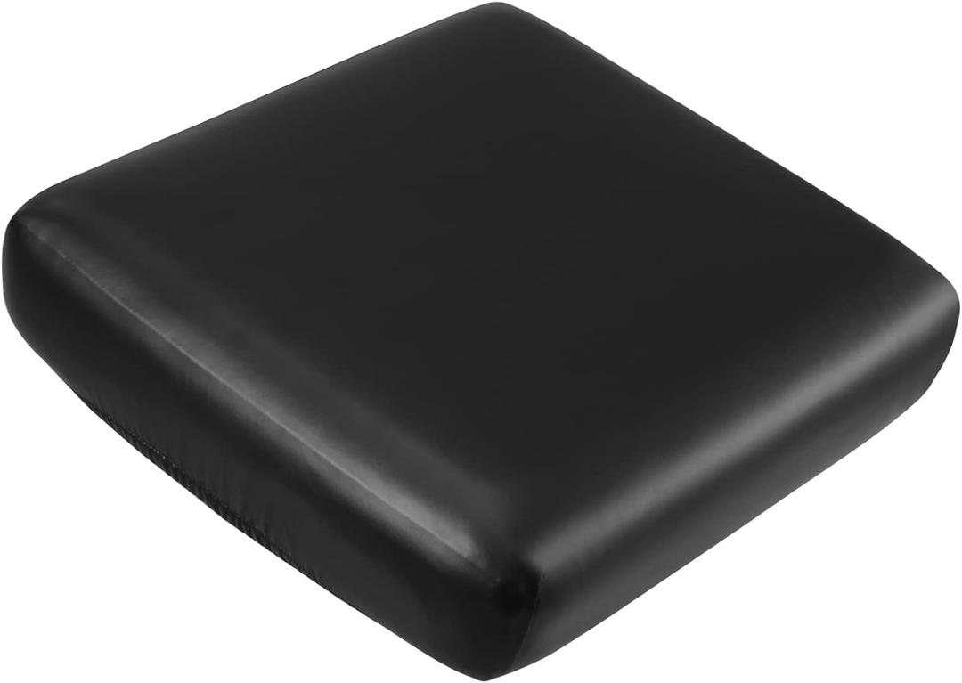 Fuloon Faux Leather Couch Cushion Slipcover, Waterproof Stretch Covers for Sofa, RV Chair Seat Cover, Individual Loveseat Couch Cushion Replacement, PU Leather Sofa Slipcovers(1 Pack, Black)